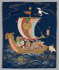 1800年代末至1900年代初刺绣的Fukusa。 作者 不明