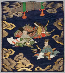 1800年代末至1900年代初刺绣的Fukusa。 作者 不明