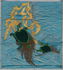 1800年代末至1900年代初刺绣的Fukusa。 作者 不明