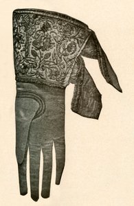 绣花手套，大约在17世纪，1937年。 作者 不明