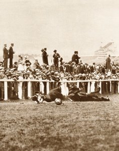 艾米丽·戴维森（Emily Davison）在1913年埃普索姆（Essom）的德比（Derby）期间，将自己扔在国王的马前 作者 不明