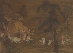 玄宗逃往蜀地，12世纪中叶。 作者 不明