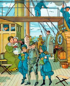 1886年英国家庭前往法国 作者 不明