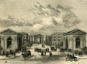 尤斯顿广场车站入口，c1876。 作者 不明