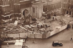 1937年乔治六世国王加冕前建立威斯敏斯特大教堂的附楼 作者 不明