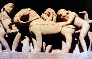 色情雕塑，印度教寺庙，印度卡修拉荷，950-1050