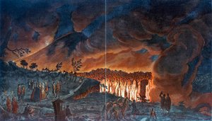 维苏威火山爆发，1776年 作者 不明