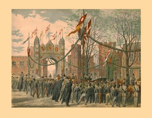 伊顿公学和男孩拱门，1863年。 作者 不明