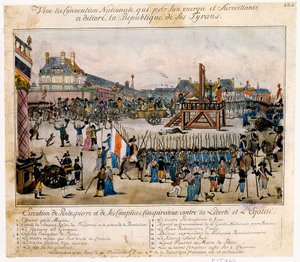 罗伯斯庇尔及其同伙的死刑，1794年 作者 不明