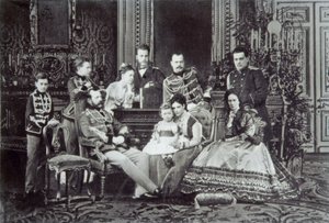1860年代俄罗斯沙皇亚历山大二世全家福 作者 不明