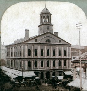 19世纪末，美国马萨诸塞州波士顿的法纳伊·霍尔（Faneuil Hall） 作者 不明