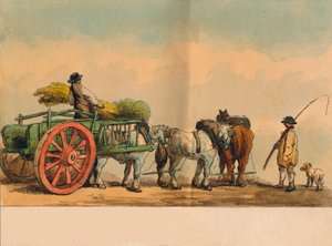农场工人和手推车，1797年。 作者 不明