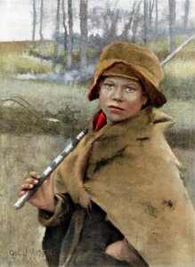 农民男孩，1889年 作者 不明