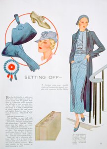 时装插画，1935年 作者 不明