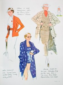 时装插画，1935年 作者 不明