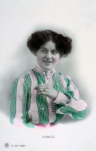 未婚夫，法国复古明信片，c1900 作者 不明