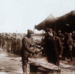 法国梅莱特（Melette）美国营地的野外厨房，c1914-c1918。 作者 不明