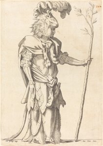 装扮成赫拉克勒斯的人物，约1539年。 作者 不明