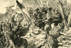1890年对维也纳的第一次包围，土耳其人的最后进攻。 作者 不明
