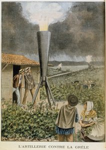 将大炮射入云层以防止冰雹风暴，1901年 作者 不明