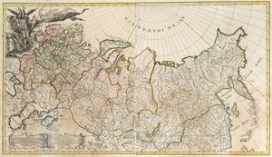 俄罗斯帝国第一张总图，1745年 作者 不明