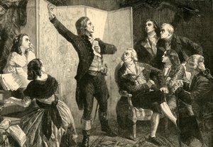Rouget De Lisle的《 Marseillaise的第一首歌》，1792年，1890年。 作者 不明