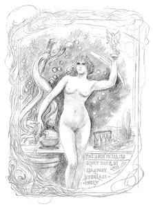 珐琅的第一幅素描《永恒的光辉岁月》将永远流逝，1899年 作者 不明
