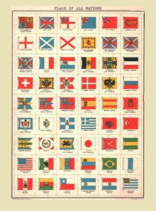 所有国家的国旗，1902年。 作者 不明