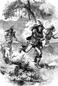 大屠杀定居者之后的美洲原住民逃亡，大约在17世纪C1880 作者 不明