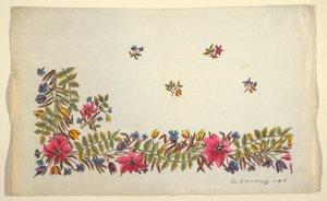 印花纺织品的花艺设计 作者 不明
