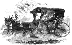 1856年，弗洛伦斯·南丁格尔在克里米亚的马车中 作者 不明