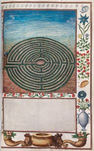 Florilegium：第15页，迷宫花园，1608年。 作者 不明
