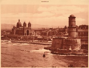 圣让堡和大教堂，马赛，1930年。 作者 不明