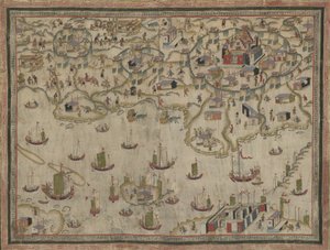 Zeelandia和Provintia堡垒以及台南市，十九世纪。 作者 不明
