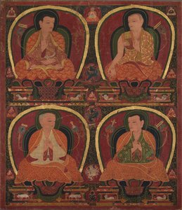 四位大师，c。 1450。 作者 不明
