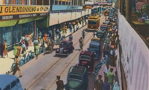 弗雷德里克街（Frederick Street），西班牙港，特立尼达，BWI，大约1940年代。 作者 不明