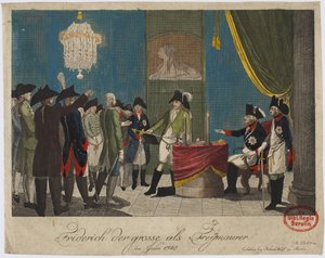 腓特烈大帝（Frederick the Great），1740年担任共济会会员 作者 不明