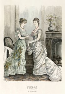 弗里亚--斯堪的纳维亚时尚杂志的插图，1881年，第6幅插图 作者 不明