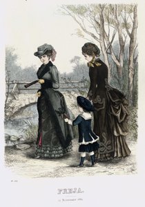 Freja--斯堪的纳维亚时尚杂志1882年的插图，第21号插图 作者 不明