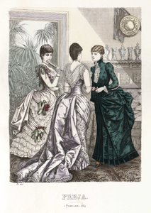 Freja--斯堪的纳维亚时尚杂志的插图，1884年，第3幅插图。 作者 不明