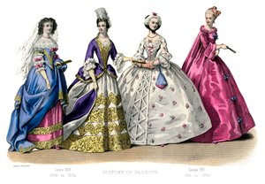 法国服装：路易十四，路易十五，1882年 作者 不明