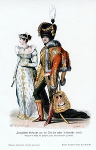 1807年第一帝国时期的法国宫廷礼服 作者 不明