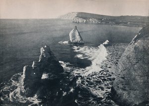 淡水湾-显示拱形的岩石。，1895年 作者 不明