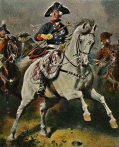 腓特烈大帝（1712-1786）为战斗之王。 -坎普豪森绘画，1934年。 作者 不明