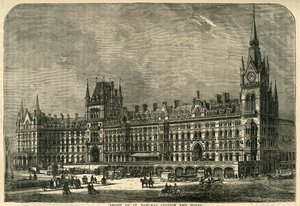 圣潘克拉斯车站和酒店正面，建于1876年。 作者 不明