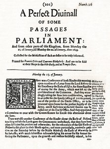 1643年，国会通过的某些段落的完美Diurnall的首页 作者 不明