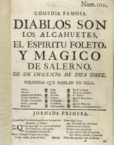 Frontispiece of "Diablos son los alcahuetes, el espiritu foleto, y magico de Salerno" 作者 不明