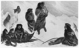 Fuegians与巴塔哥尼亚人进行贸易，1839年 作者 不明