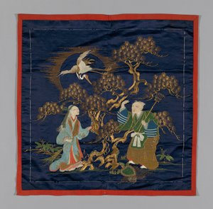 Fukusa礼品封面，日本，江户时代后期1789-1868年 明治时代1868-1912年，19世纪末。 作者 不明