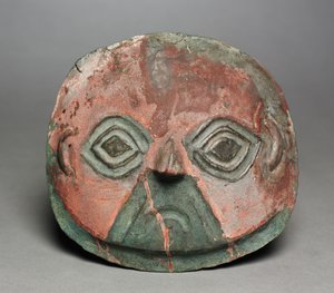 葬礼面具，1200-1500。 作者 不明